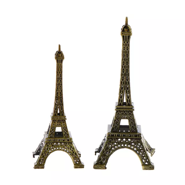 Retro Paris Eiffelturm Modell Home Schreibtisch Bronze Metall Statue Figurine JW