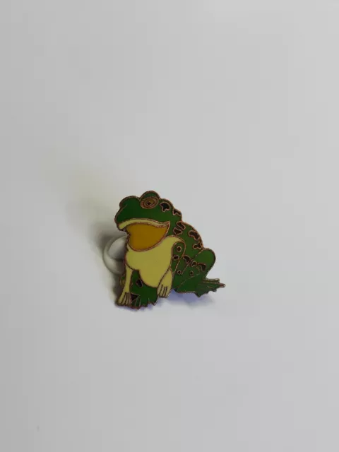 Cartoon Bullfrog Lapel Pin