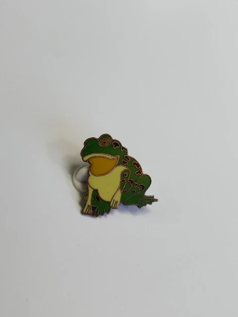 Cartoon Bullfrog Lapel Pin