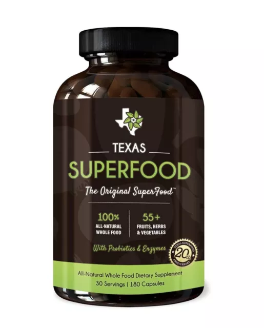 Texas Superfood The Original Enzymes & Probiotics 180 Cap - Exp.03/24 SEALED Texas Superfood The Original Enzymes & Probiotics 180 Cap - Exp.03/24 SEALED
