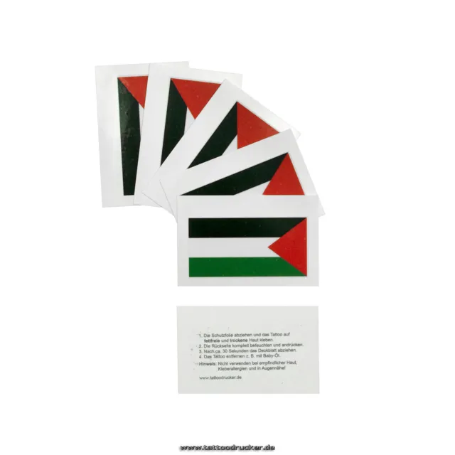 25 x Palästina Tattoo - Flagge in Farbe - Temporary Body Tattoo (25)
