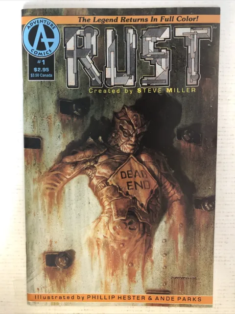 Rust (1992) # 1 (F/VF) 1st app Spawn promo !!! Adventure Comics