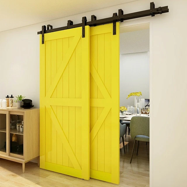 4-20FT Sliding Barn Door Hardware Kit Closet Track Roller for Single Double Door