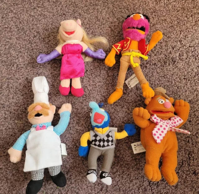 McDonalds Happy Meal Toys Muppets x 5 Tier Fozzy Bear Miss Piggy Gonzo Chef
