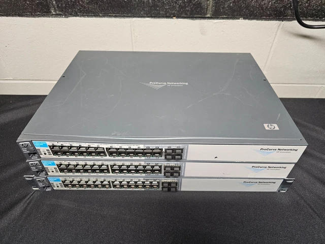 Lot of 3 HP ProCurve 2810-24G J9021A 24-Port Gigabit Ethernet Switches