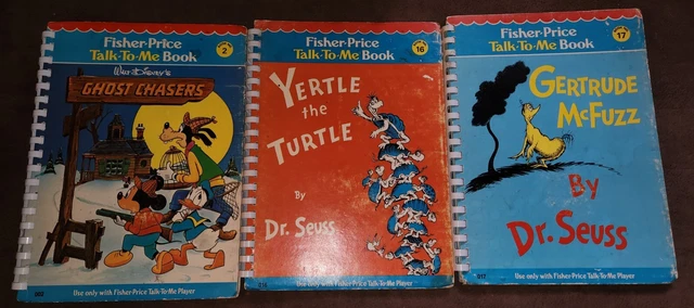 Lot of 3 Vintage Fisher Price TALK TO ME Preschool Books 1977-1979 Muppet Disney