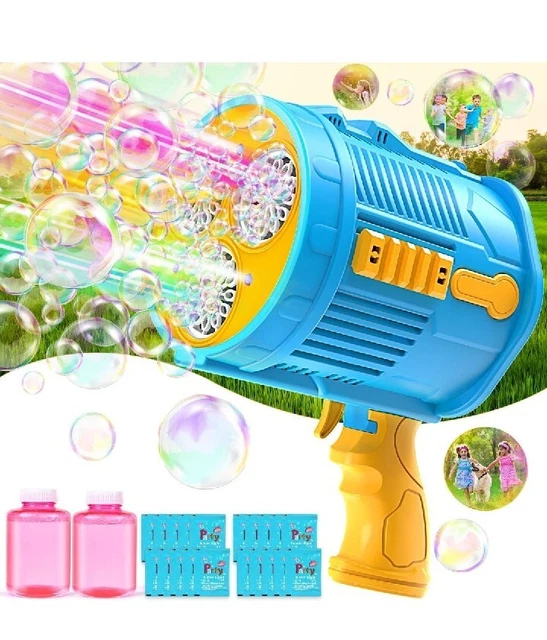 Bubble Gun Kids Toys Rocket 36 Holes Soap Bubbles Machine Gun Shape Automatic