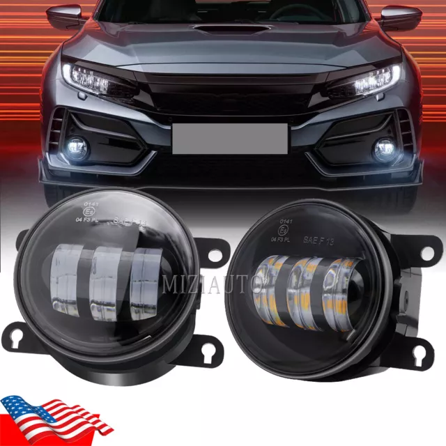 For Honda Civic 2016 2017 2018 2019 2020 2021 LED Pair Fog Light Lamp Left&Right