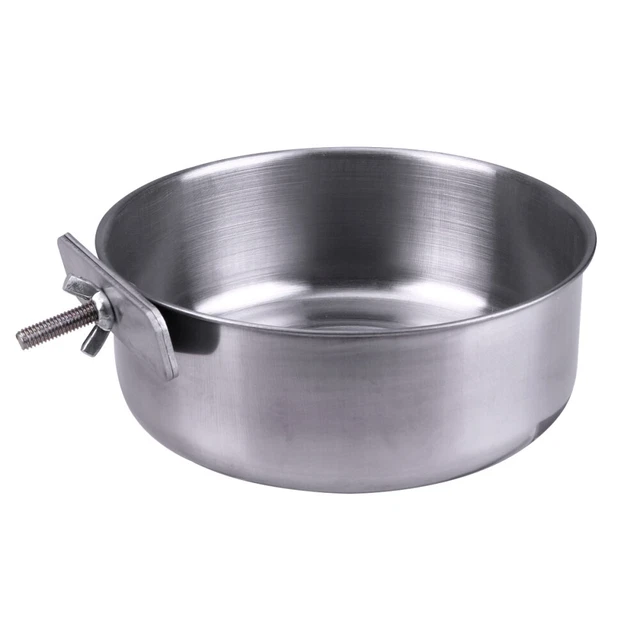 Cuencos para pájaros jaula de comida contenedor de agua de acero inoxidable loro