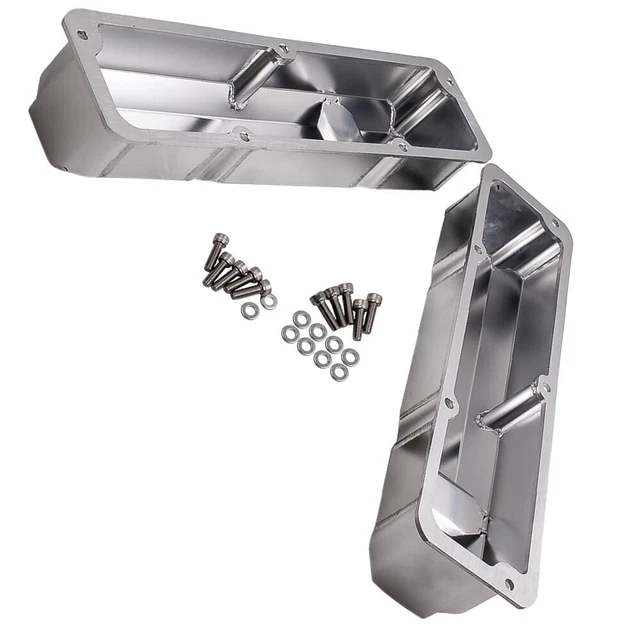 Valve Covers - 3 7/8" Tall w/ Bolts For Ford FE 390 406 427 428 Stain Oxidation