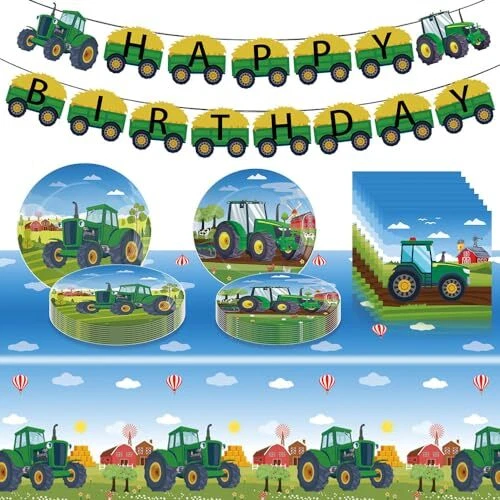 Confettis De Table Thème Tracteur 200 Pièces - Vert, Jaune, Noir, Marron, Pour Fête D'anniversaire à La Ferme
