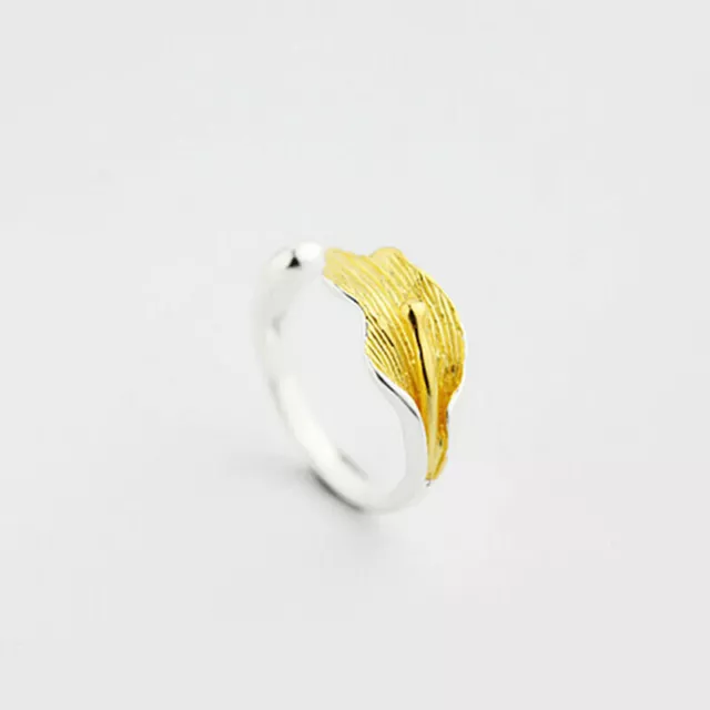 Calla Lily Flower Ring 925 Silver Ring Adjustable Ring