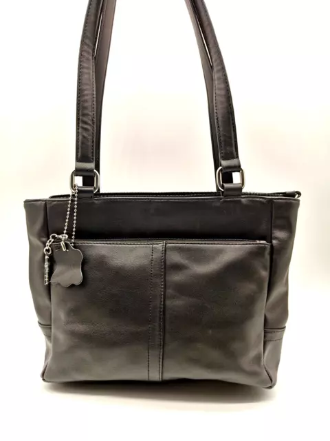 GIANI BERNINI Nappa Classic leather women's tote bag purse -BLACK