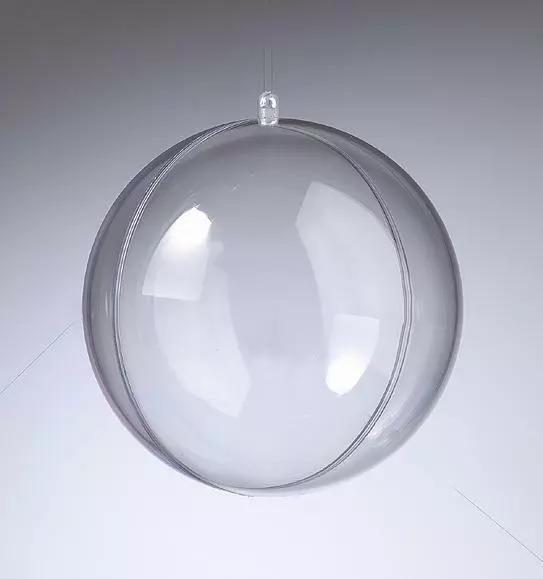 Kunststoffkugel glasklar 14cm teilbar