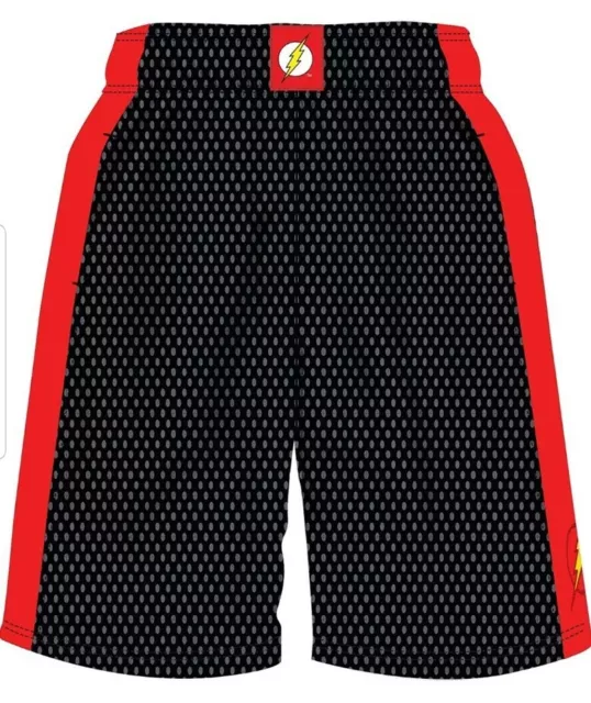 NWT DC Comics Flash Kids Boys Sports Active Basketball Shorts XS, S,M, L, XL