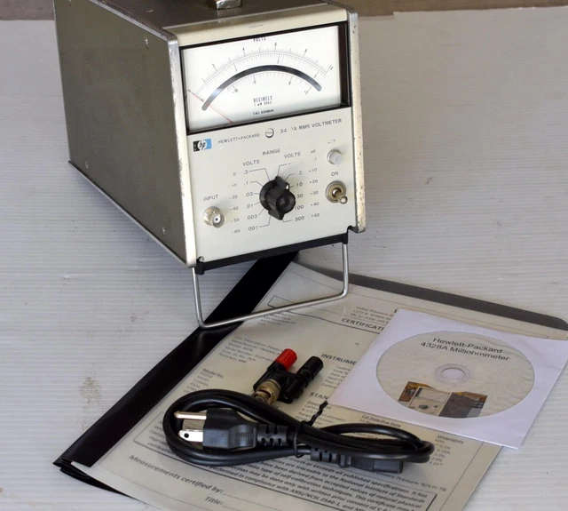 HP 3400A RMS Voltmeter 10 Hz -10 MHz, .001 -300 AC  - Refurbished and Calibrated