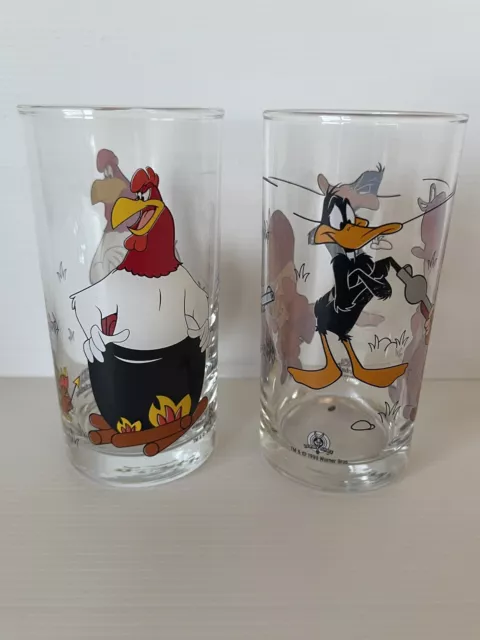 IXL Warner Bros Looney Tunes Glass Daffy Duck Elmer Fudd Foghorn Leghorn (1998) 3