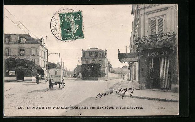 CPA Saint-Maur-les-Fossés, Rue du Pont de Créteil et rue Chevreul 1908