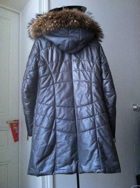 DOUDOUNE VENTCOUVERT CUIR t.38 40Fr couleur moca glace taupe marron EUR 430 00 PicClick IT