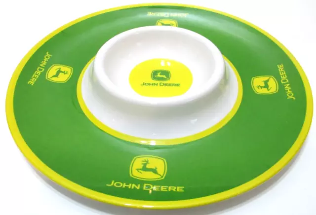 John Deere Chip & Dip Tray Serving Plate Melamine 13" D