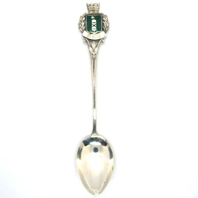 Andenkenlöffel 800er Silber ST. GALLEN Wappen emailliert Silver Souvenir Spoon