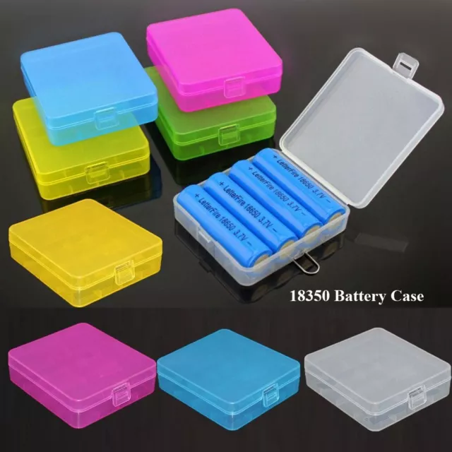 Coloful Battery Case Plastic Battery Holder Storage  18350 Battery Holder