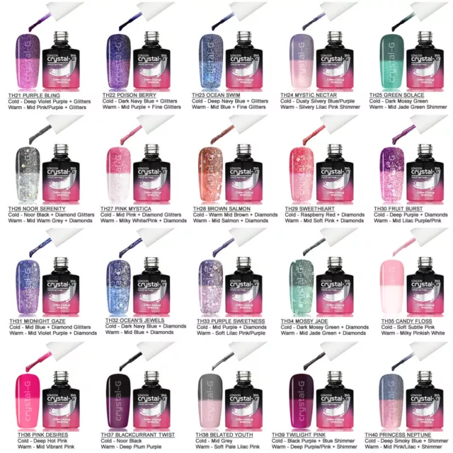 Crystal-G - Thermal Colour Change - Soak Off Uv Led Gel Nail Polish Varnish