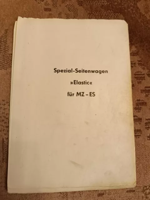 Spezial Seitenwagen Stoye Elastic MZ ES Ersatzteilliste Original