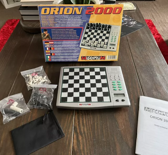 Orion 2000 Karpov chess draughts computer box Millennium 2000 Germany -  Vintage Man Stuff