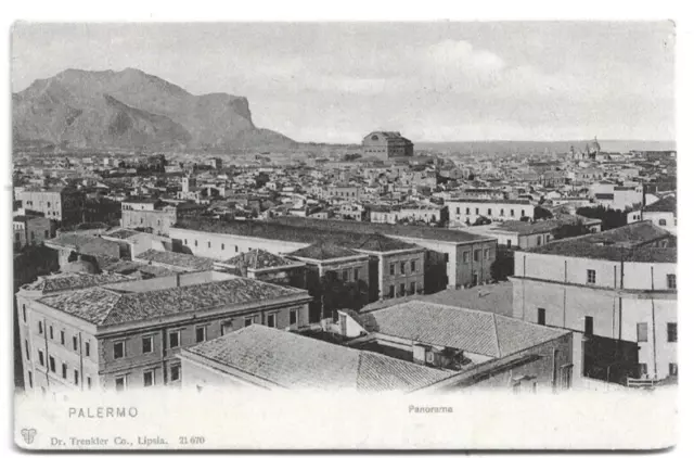 CARTOLINA DI PALERMO ,PANORAMA - Ed. Dr. TRENKLER - 1900 Ca.  non viaggiata