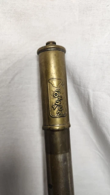 Pompe à Vélo Vintage Tornade - 1920 - Laiton Et Acier - 39 Cm - France