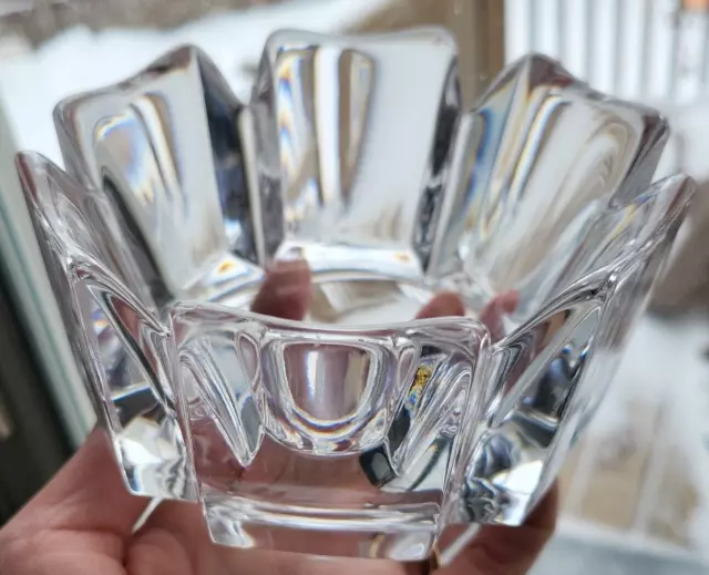 Orrefors “Orion” Crystal Bowl 3 1/4" H X 4.5' Signed and Numbered Large