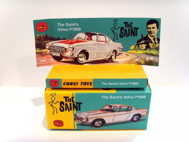 CORGI No.258 - 'THE SAINT' - Volvo P1800. Display/ Reproduction box & tray ONLY