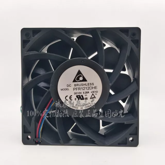 For Delta 12CM violent booster fan PFR1212DHE 12V 5.20A 12038 server fan