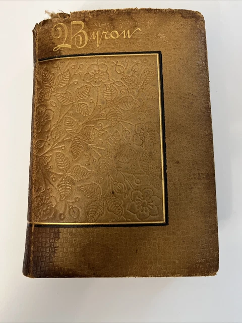 LORD BYRON THE Poems and Dramas 1887-89 Illustrated Padded Leather ...