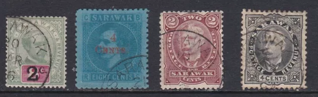 Sarawak 1889-1908 SG24, SG28-29, SG35 Used