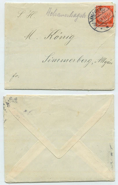 72113 - Brief - Kaufbeuren 24.3.1933 nach Leipzig - mit Inhalt