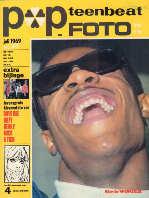 Stevie Wonder - Photo's + Articles  From Dutch Music Magazines 1969