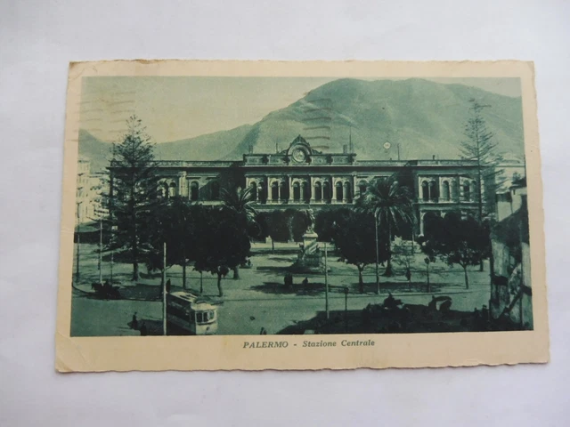 Cartolina Palermo Stazione Centrale Viaggiata 1931 Torno 