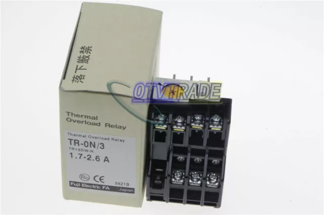1PCS FUJI Thermal Overload Relay TR-ON/3 TR-0N/3 1.7-2.6A NEW