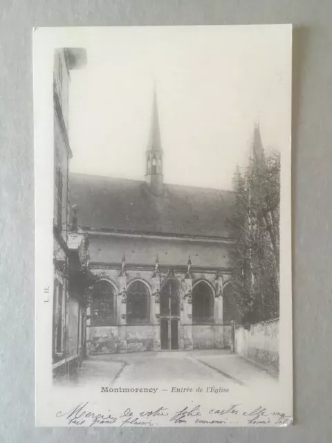 Cpa Montmorency (95) Church Entrance