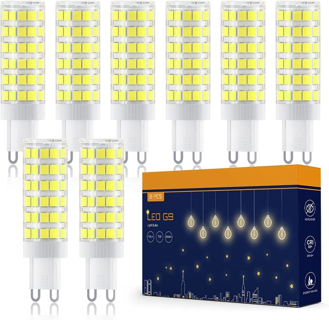 G9 LED Bulbs 7W, Tasmor G9 LED Light Bulb Cool White 6500K, Equivalent to 70W H