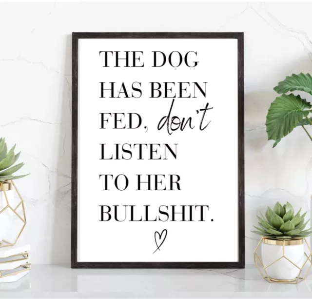 Dog Wall Art Poster A4 Pet Print Home Decor Rescue Puppy Dog Mum Gift