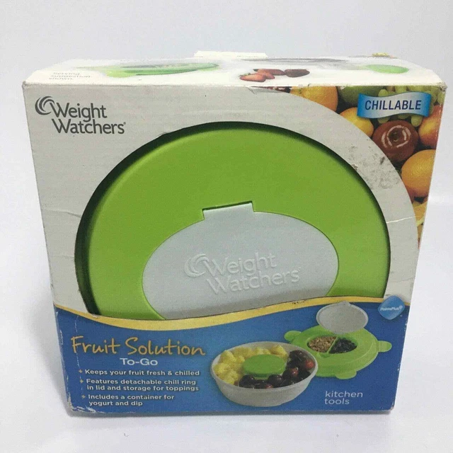 Tazón de ensalada portátil Weight Watchers solución de fruta para llevar enfriable NUEVO