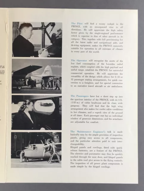 Percival Prince Manufacturers Sales Brochure 1950 Cabin Cutaways 4