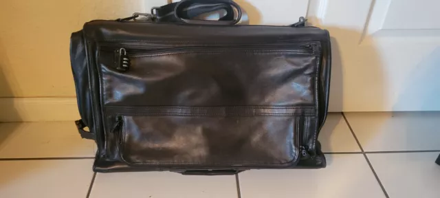 TUMI Bi-Fold Garment Bag Travel Luggage Black Strap