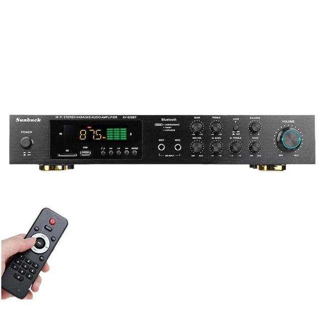 Amplificatore Audio Donner 4 Canali 1000W - Bluetooth 5.0, USB, FM, Microfoni Per Karaoke E Casa - Foto 7