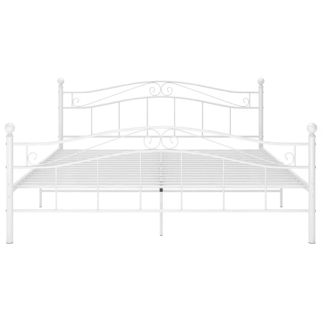 BED FRAME WITHOUT Mattress White Metal 180x200 cm Super King £141.71