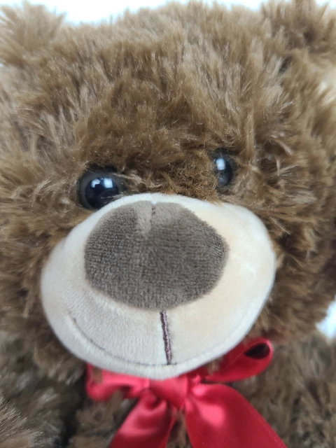 Walmart Valentine's Day Brown Bear 10" Stuffed Animal w/ Heart Shape Soccer Ball