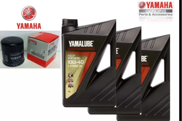 Kit Tagliando Yamalube 4Fs 10W40 Original Filtro Olio Yamaha Fz1 100% Sintetico